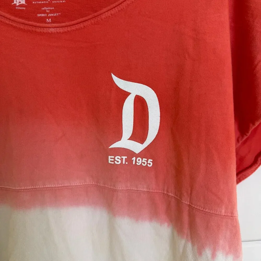 Disney Parks Ombre T Shirt Womens Medium Coral Disneyland Resort Spirit‎ Jersey